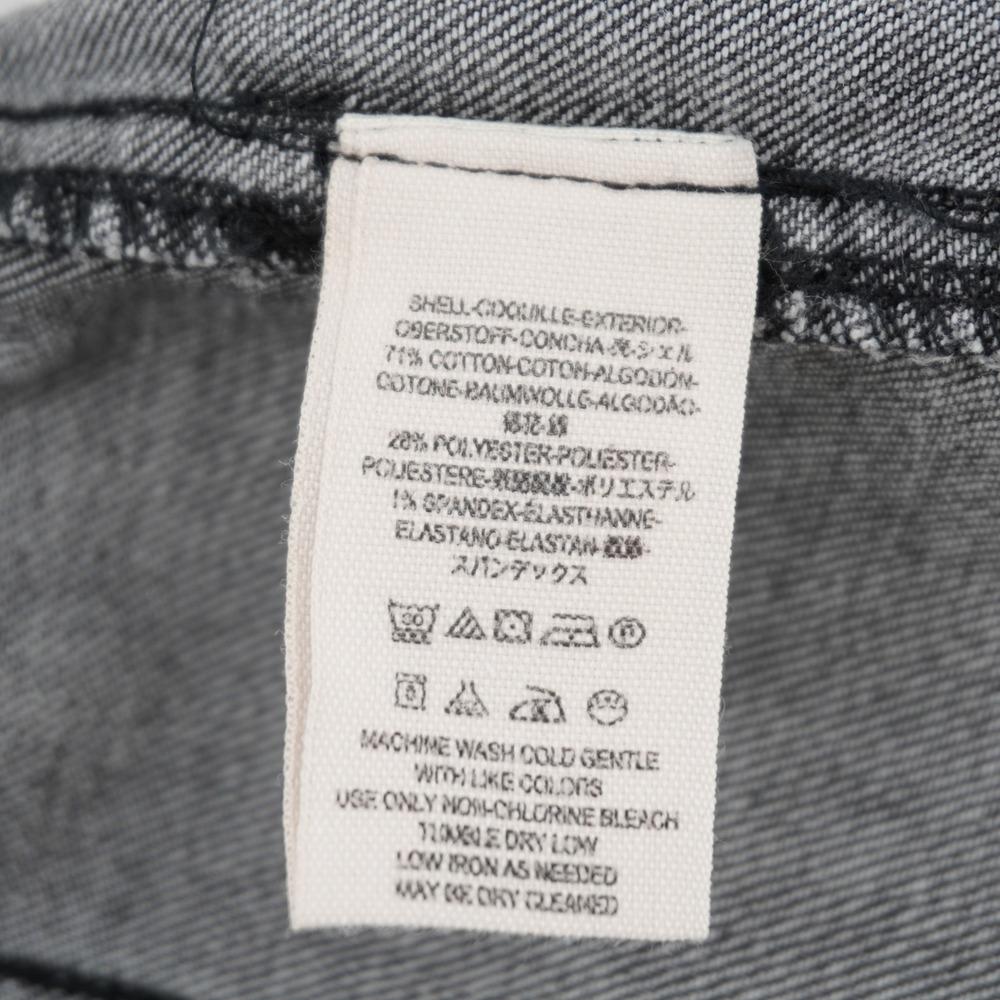 Free People Denim Moto Jacket Women's 12 Gray Zip Buckle Motorcycle - Picture 6 of 9